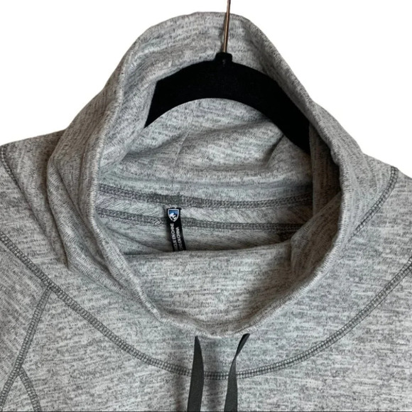 Kuhl Lea  Heather Gray Funnel Cowl Neck Pullover Sweater Sweatshirt Womens Sz M - Picture 5 of 15